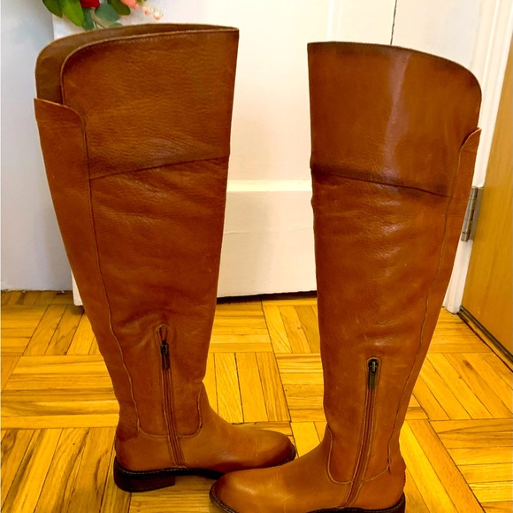 Never worn Franco Sarto Haleen Over-The-Knee Boot in cognac, size 5.5. - Picture 8 of 8